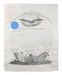 LINCOLN, Abraham (1809-1865). Partly-printed appointment signed ("Abraham Lincoln") as President of the United States. Washington, D.C. 22 February 1865.