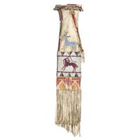 Edith Claymore (Miniconjou, 1858-1910) Attributed, Cheyenne River Pictorial Tobacco Bag