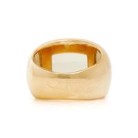 YELLOW GOLD AND MOONSTONE RING