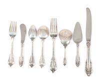 A Wallace 'Grand Baroque' Silver Flatware Service