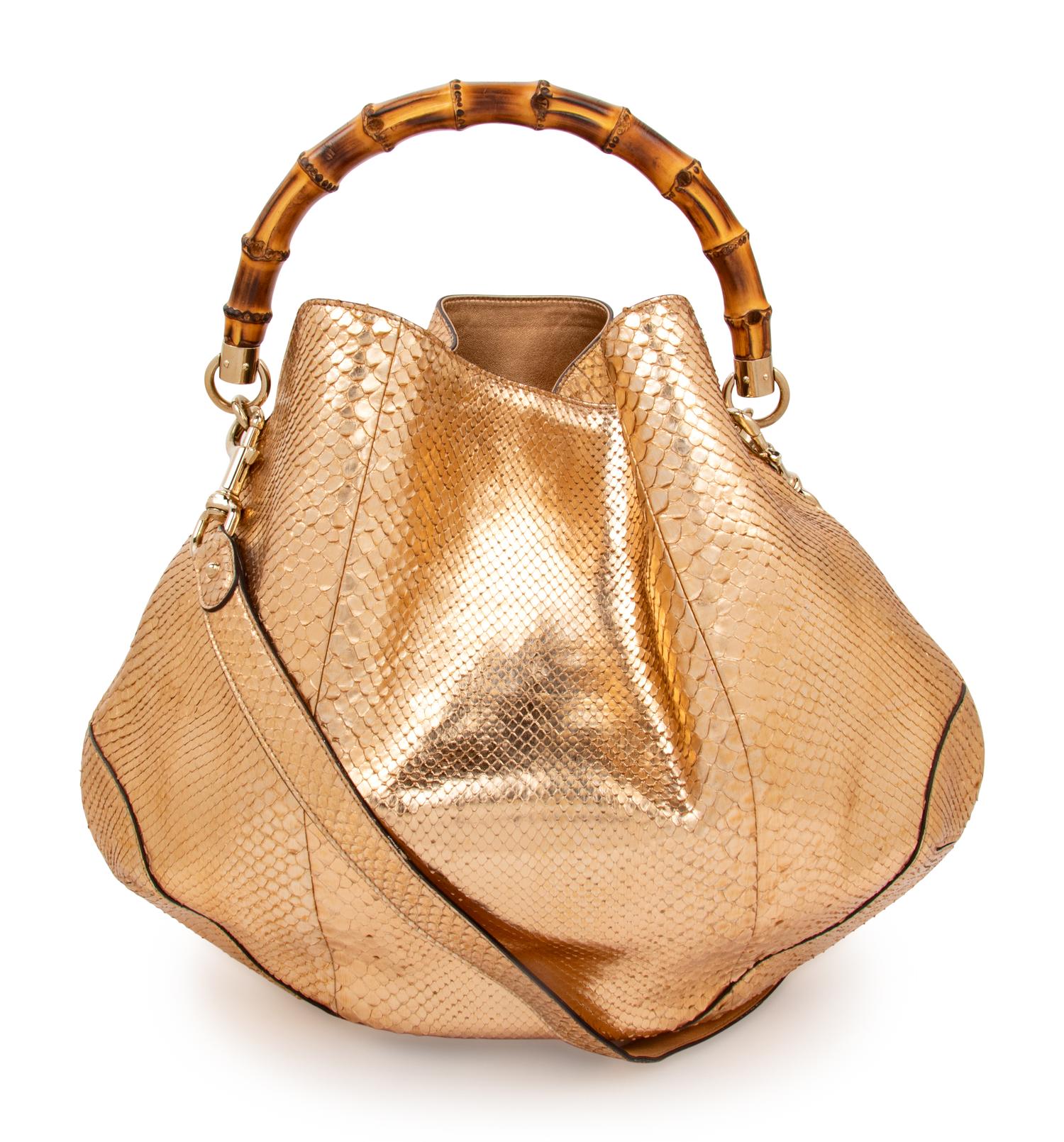 Gucci Copper Python Peggy Bag with Bamboo Handle, Spring 2006
