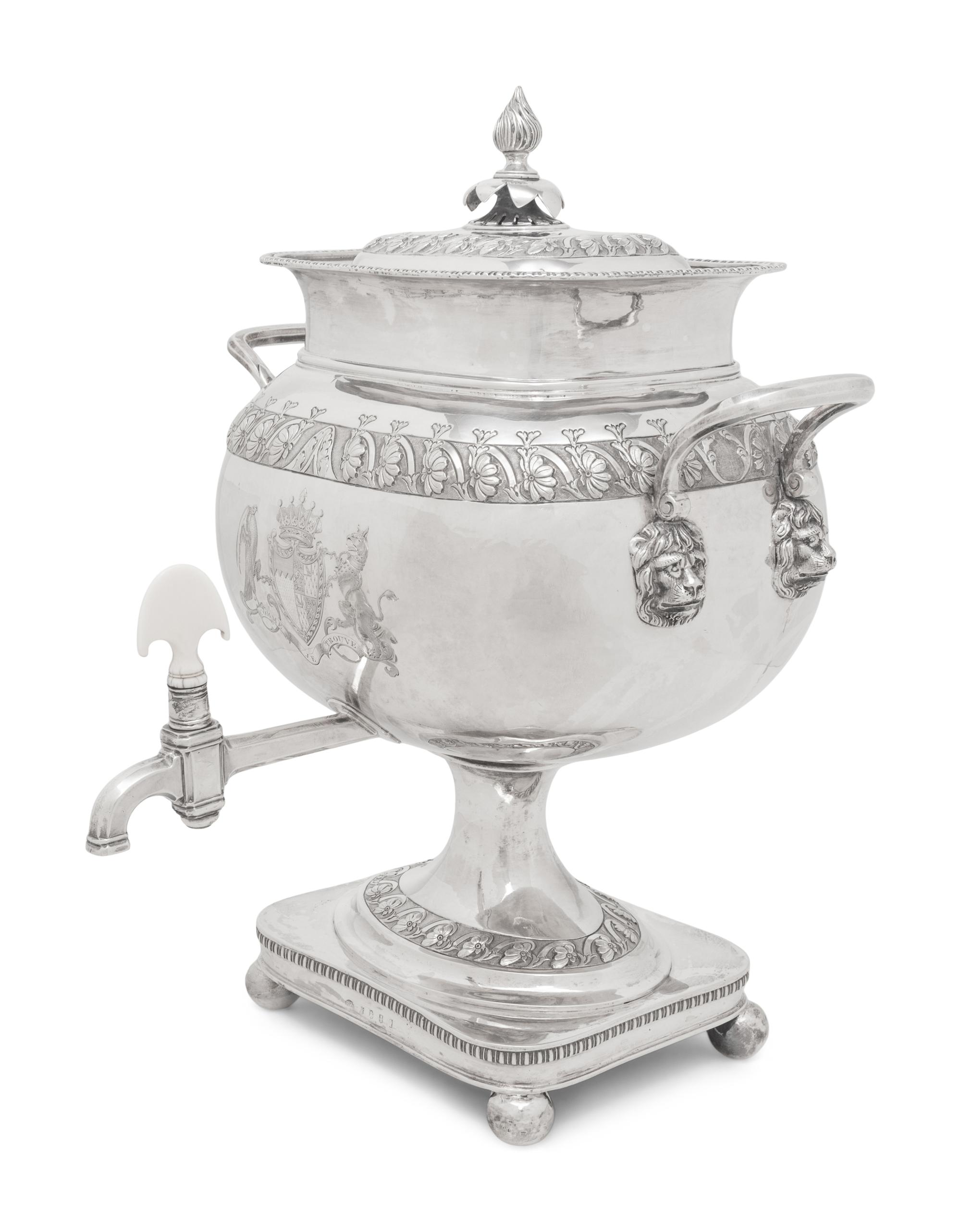 An Irish George III Silver Tea Urn