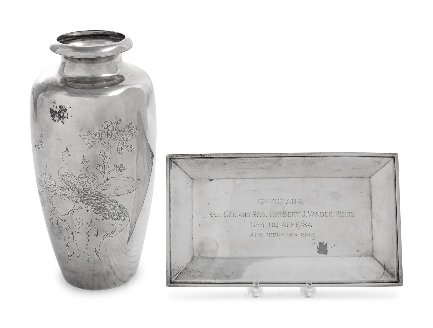A Group of Japanese Silver Presentation Articles