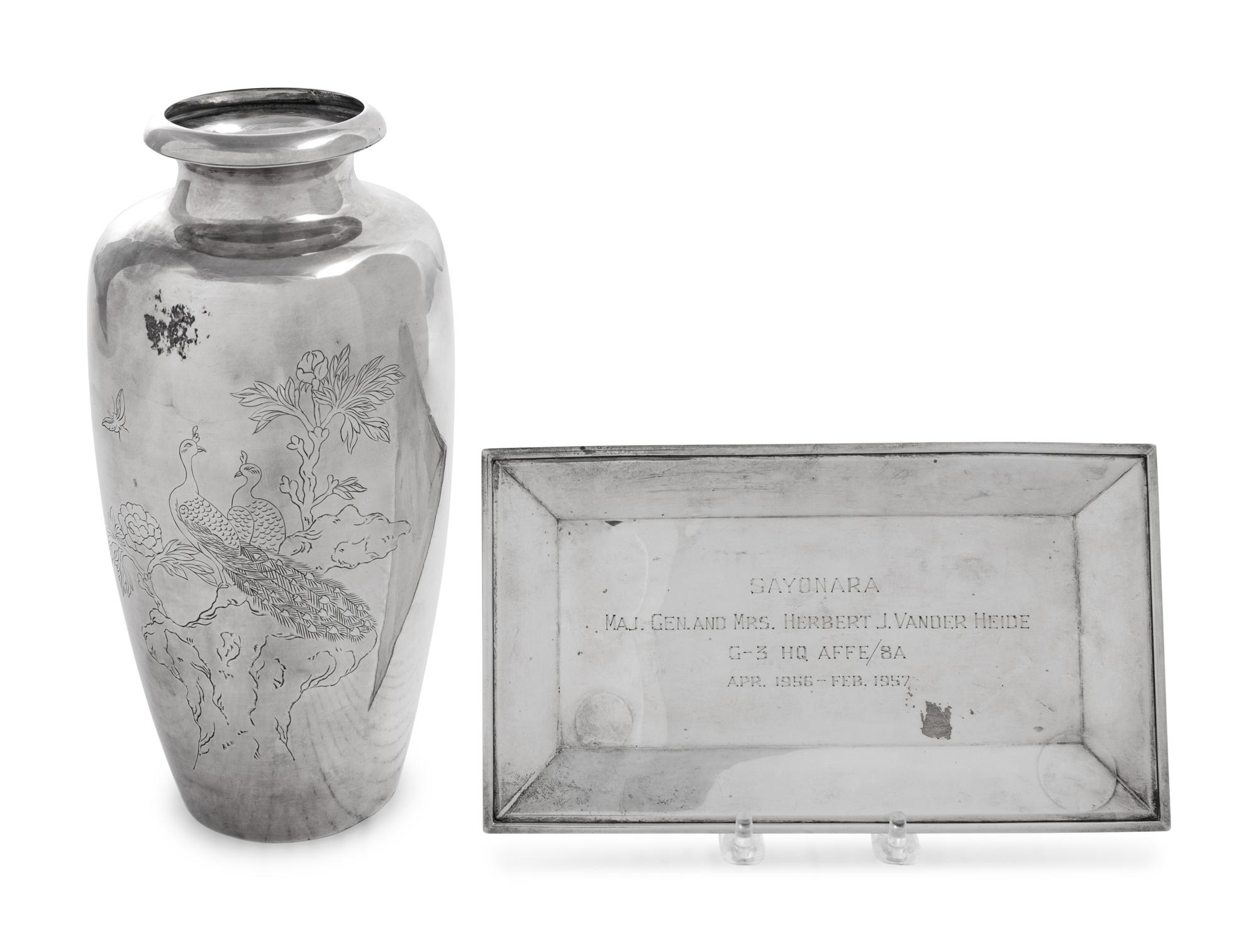 A Group of Japanese Silver Presentation Articles