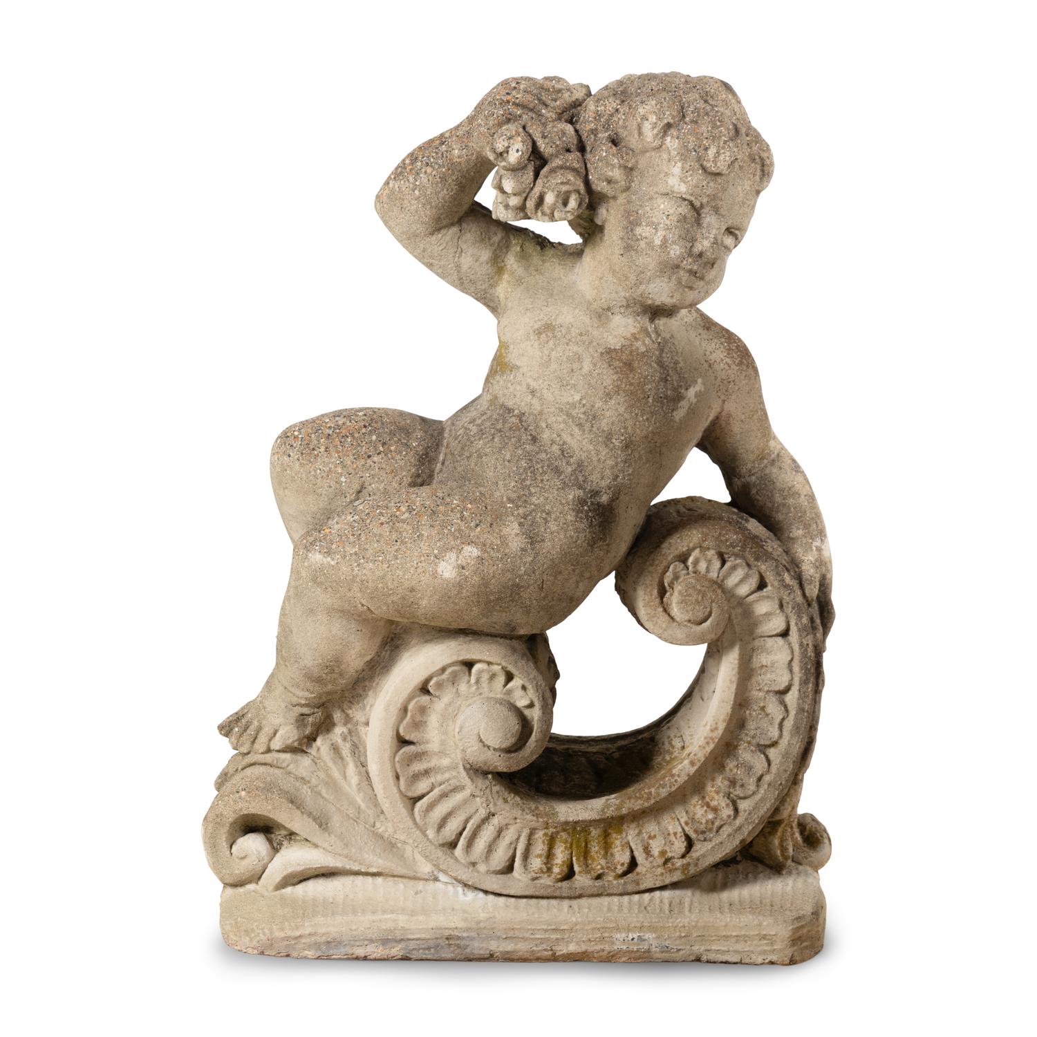 A Pair of Cast Stone Garden Ornaments