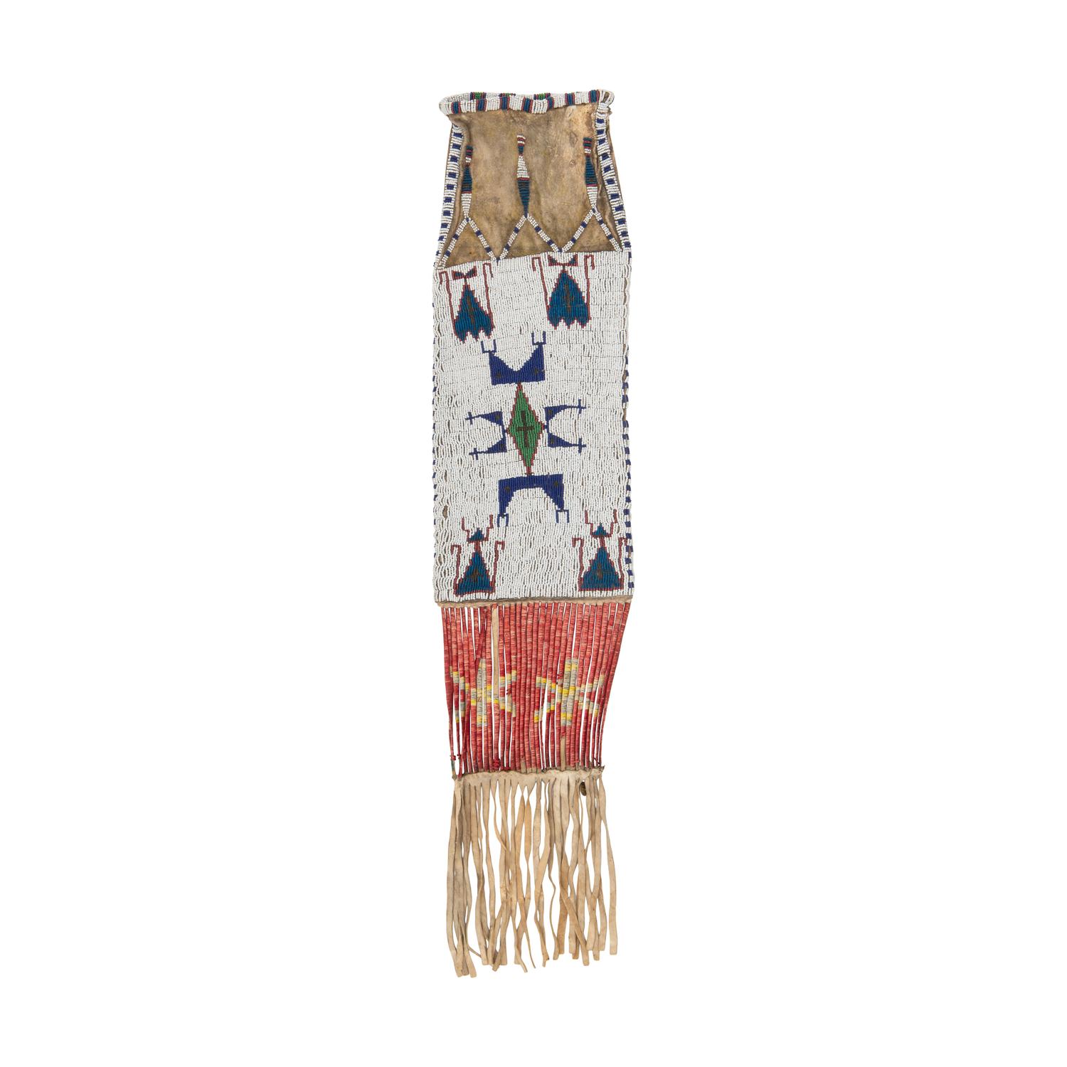 Sioux Beaded Hide Tobacco Bag
