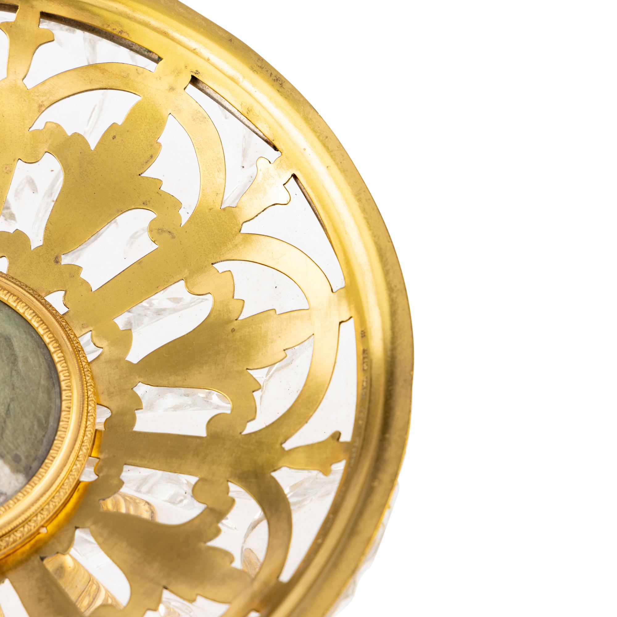 An English Gilt Brass and Cut Glass Centerpiece Bowl Retailed by Tiffany and Co.