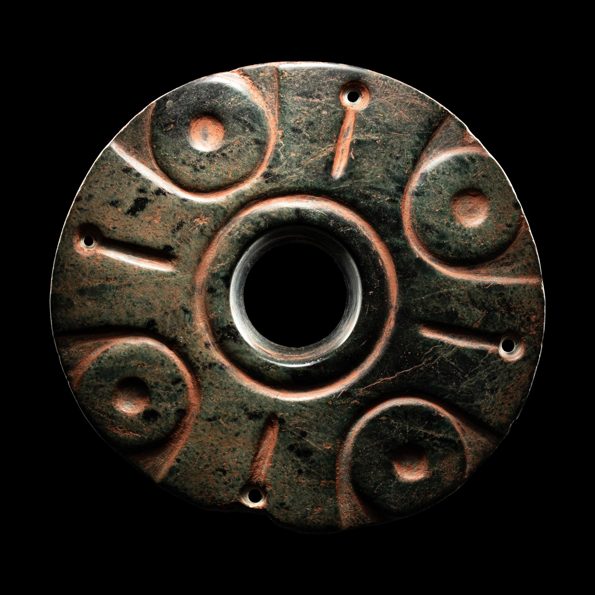 Two Maya Jade Earspools
