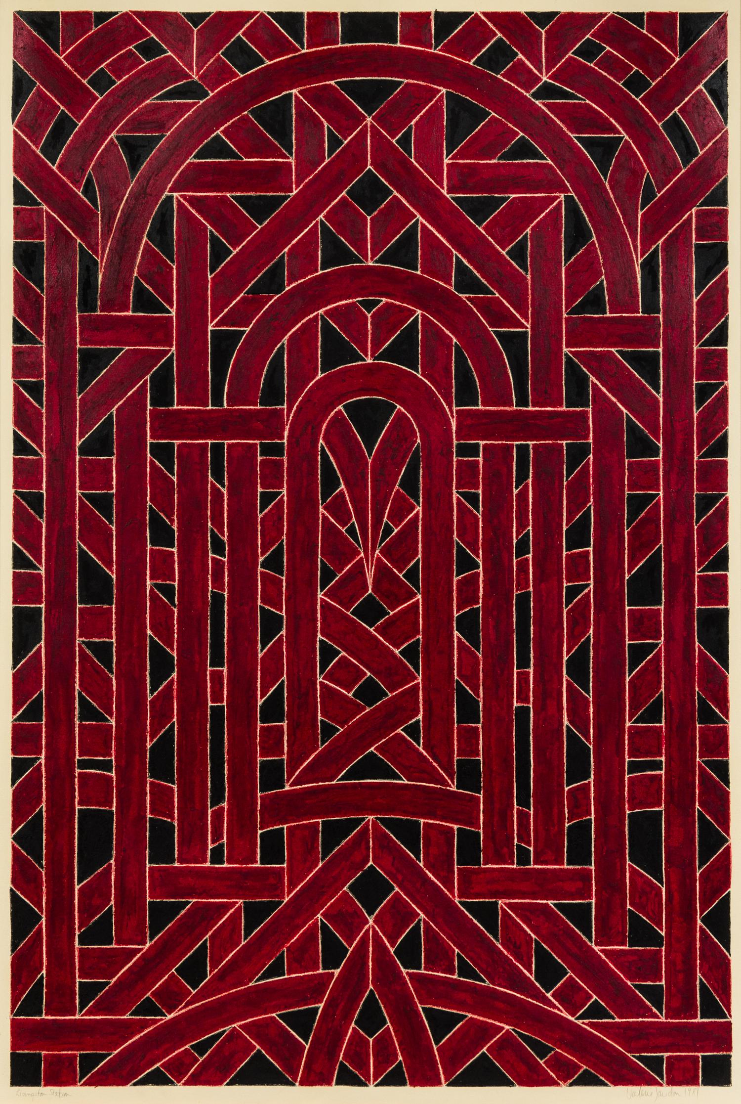 Valerie Jaudon, (American, b. 1945), Livingston Station, 1981