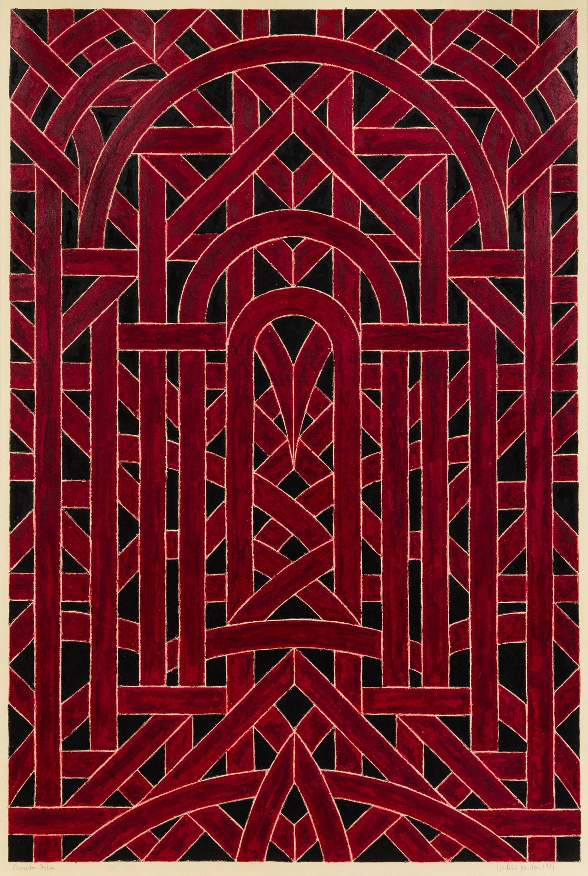 Valerie Jaudon, (American, b. 1945), Livingston Station, 1981