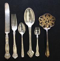 A Collection of American Silver Flatware, 20TH CENTURY, comprising: 12 R. Wallace & Sons dinner forks 12 R. Wallace & Sons dinner knive