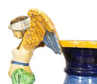 A Pair of Italian Majolica Urns