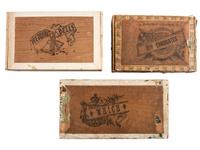[HARRISON, Benjamin] -- [CLEVELAND, Grover]. A group of cigar boxes and early American pattern glass cups from the 1884, 1888, and 1892 presidential campaigns, comprising:
