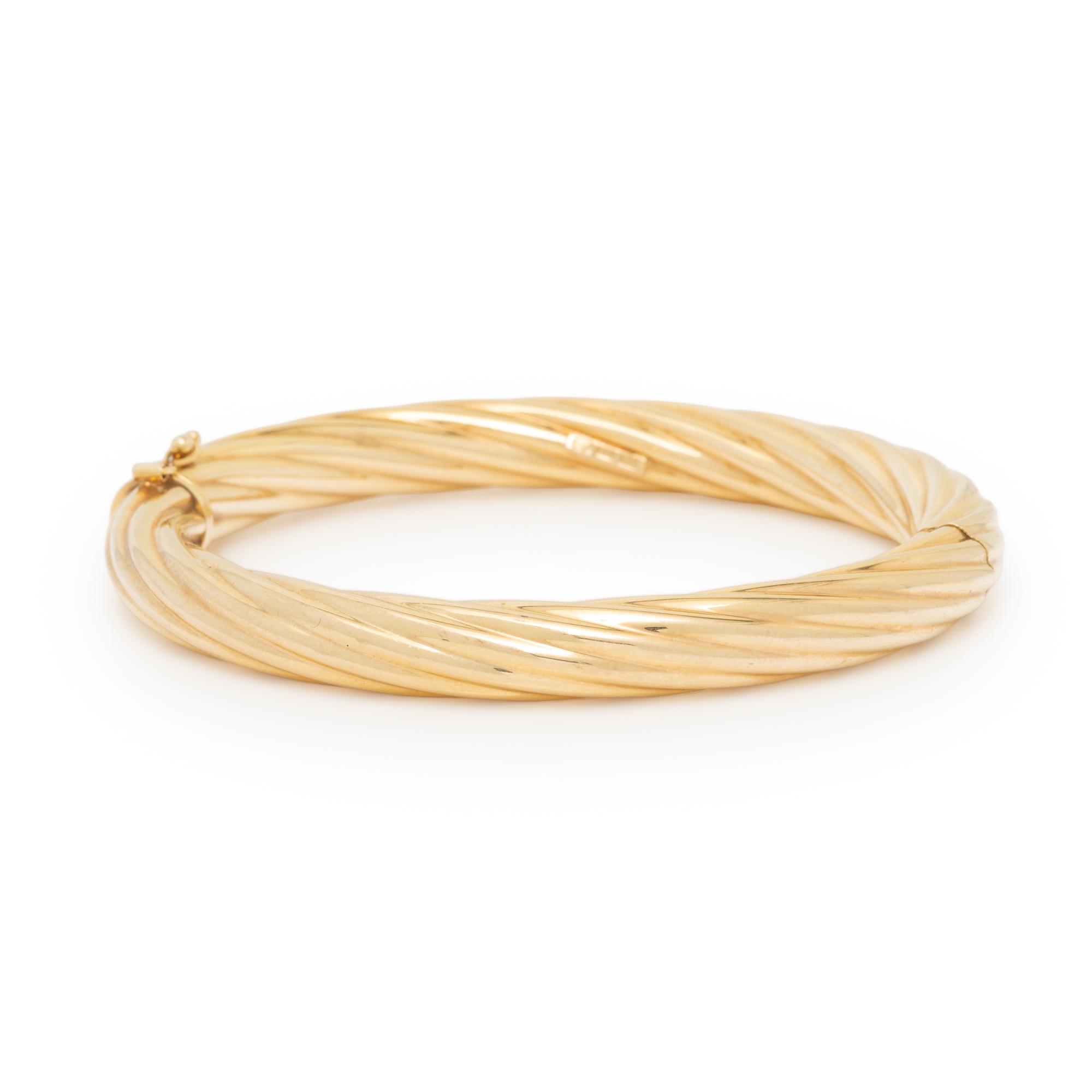 Two Gold Bangle Bracelets
