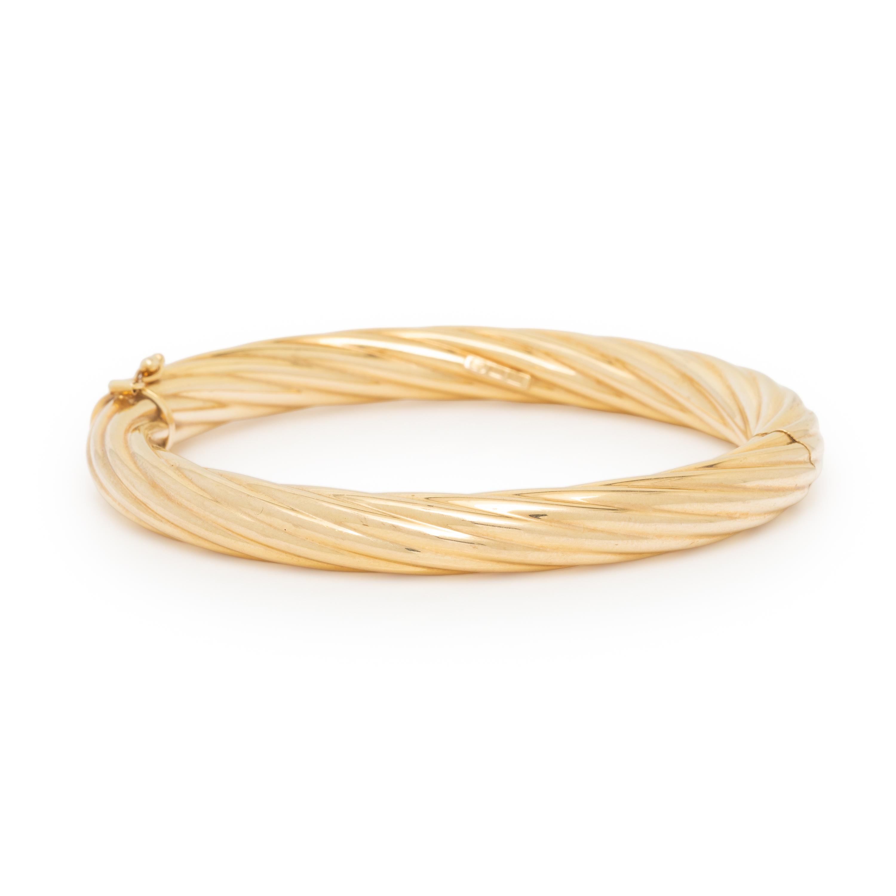 Two Gold Bangle Bracelets