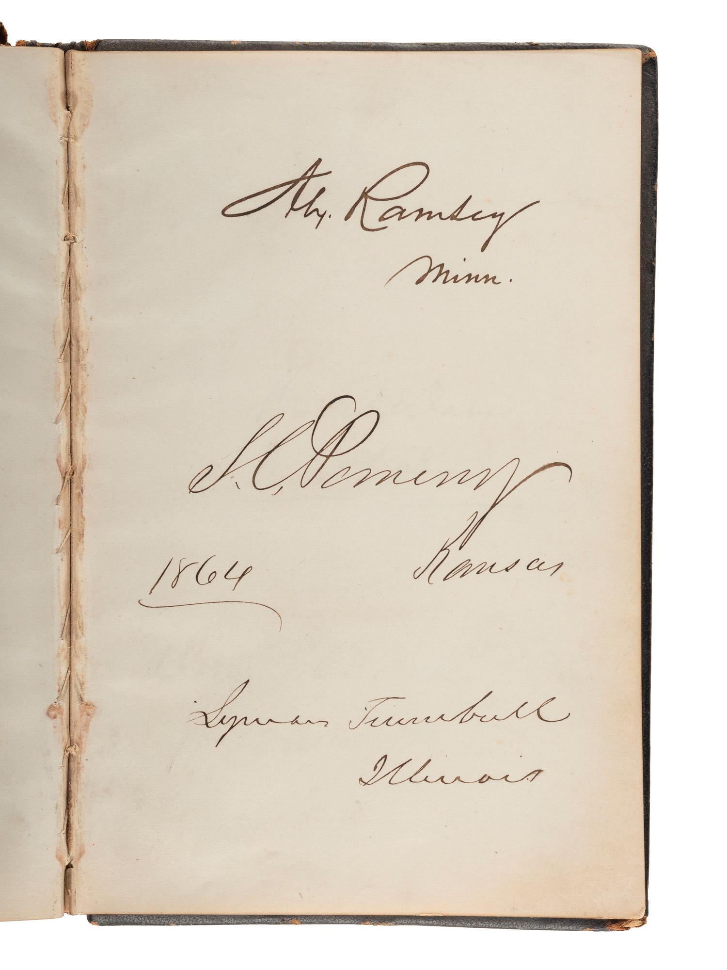 [LINCOLN, Abraham (1809-1865), DOUGLASS, Frederick (ca 1818-1895), and others - AUTOGRAPH ALBUM].