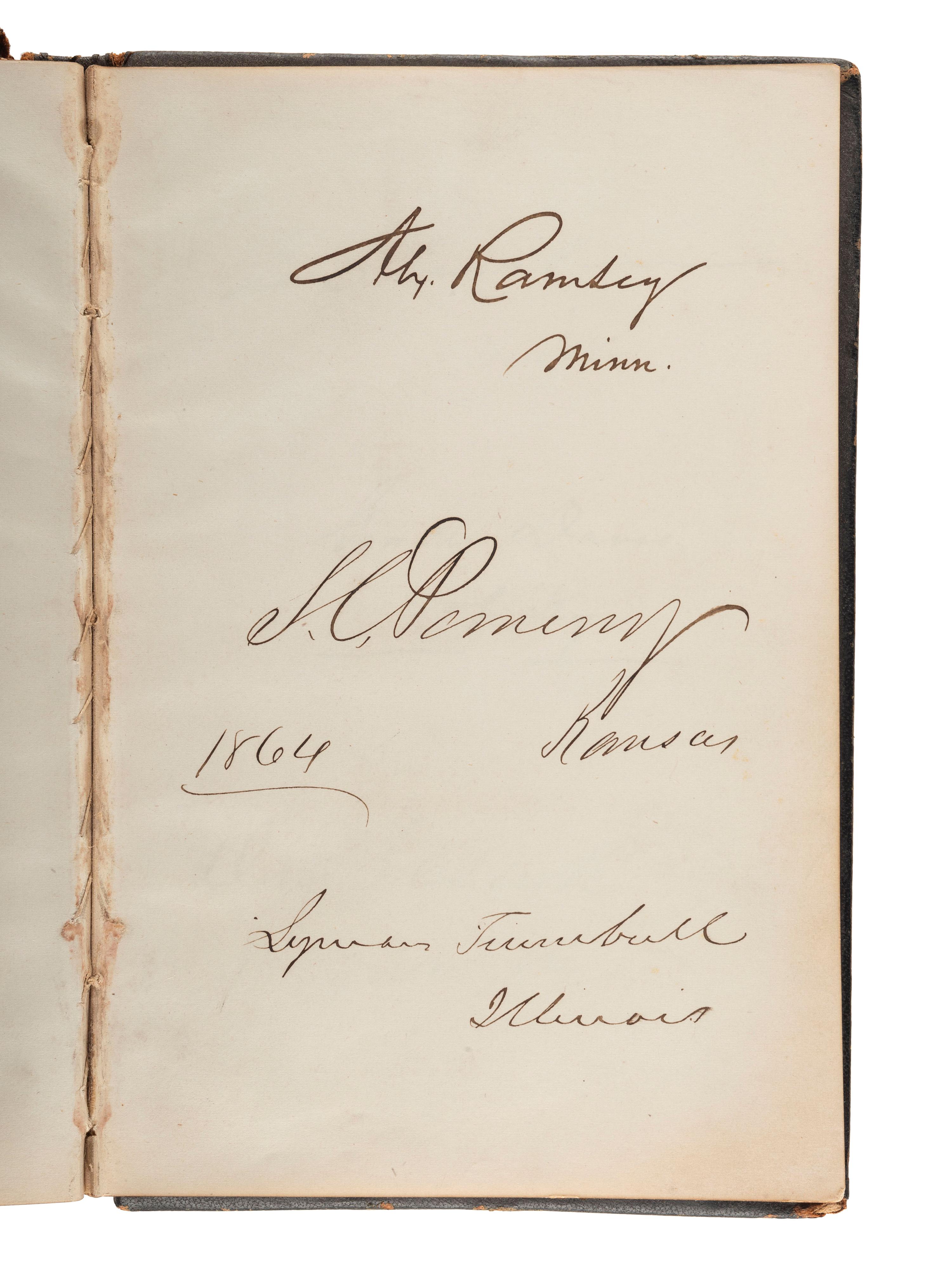 [LINCOLN, Abraham (1809-1865), DOUGLASS, Frederick (ca 1818-1895), and others - AUTOGRAPH ALBUM].