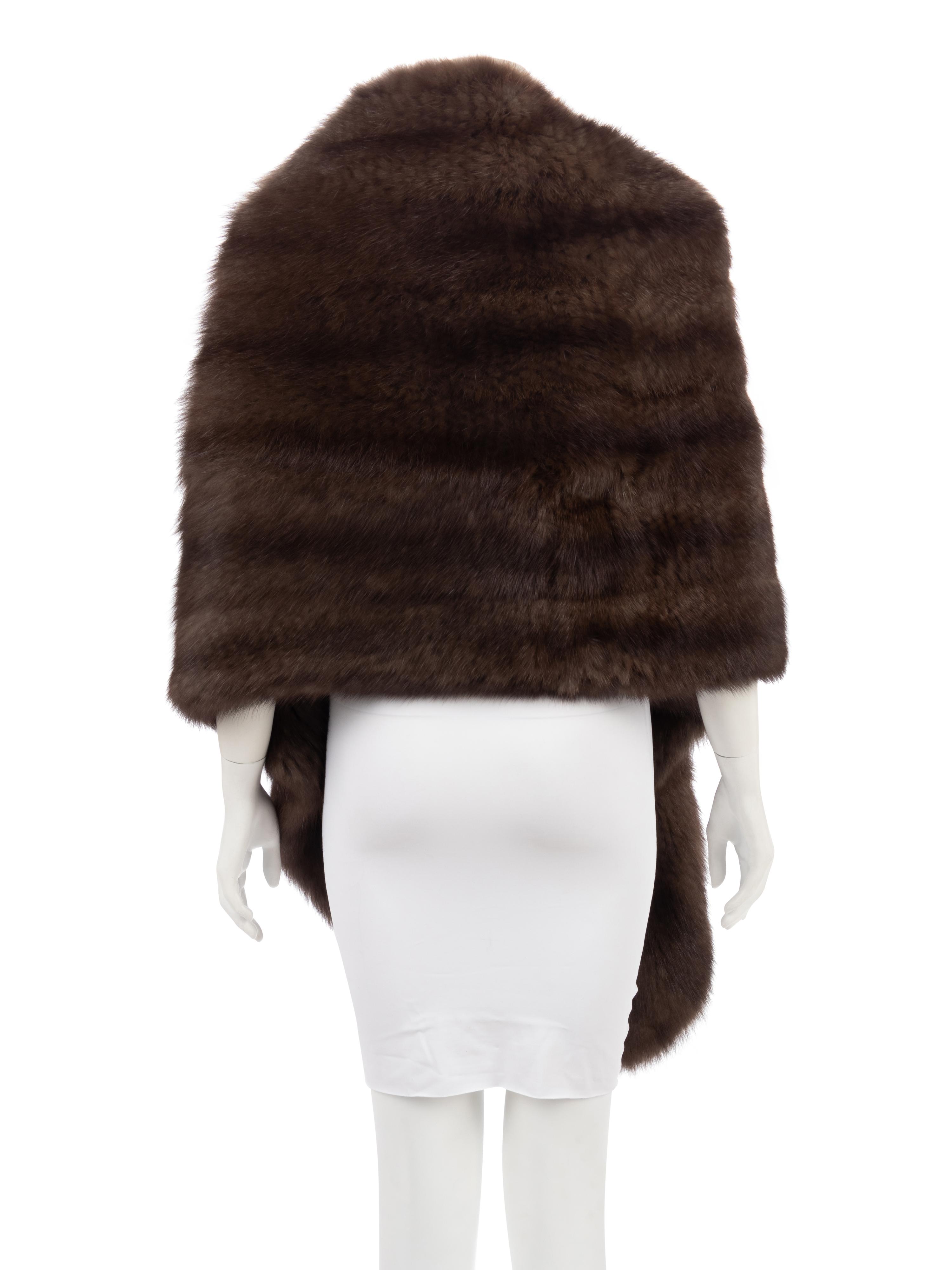 Two J. Mendel Sable Fur Wraps