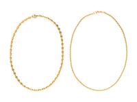 COLLECTION OF YELLOW GOLD CHAINS