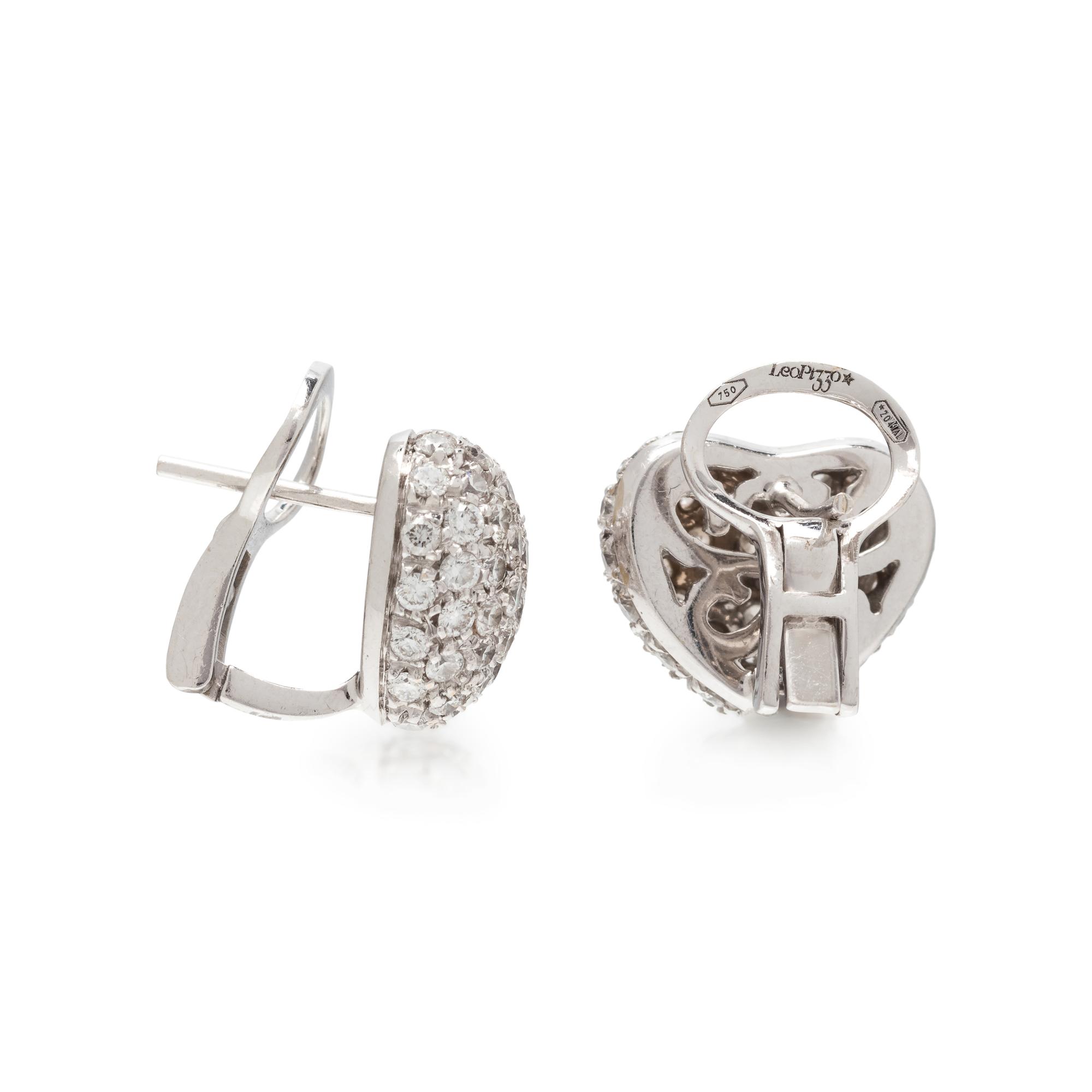 DIAMOND HEART EARCLIPS