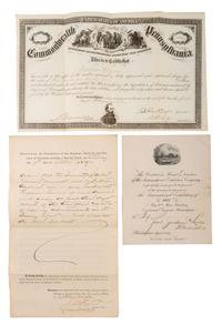 [WASHINGTON, George (1712-1799)]. A group of 5 items, highlighted by Washington's Farewell Address to the People of the United States . Hagerstown, MD: Herald of Freedom Office, ca 1860s.