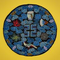Three Chinese Silk Roundels, Late Qing Dynasty-Republic Period — 晚清-民國 緙絲、刺綉圓光三種