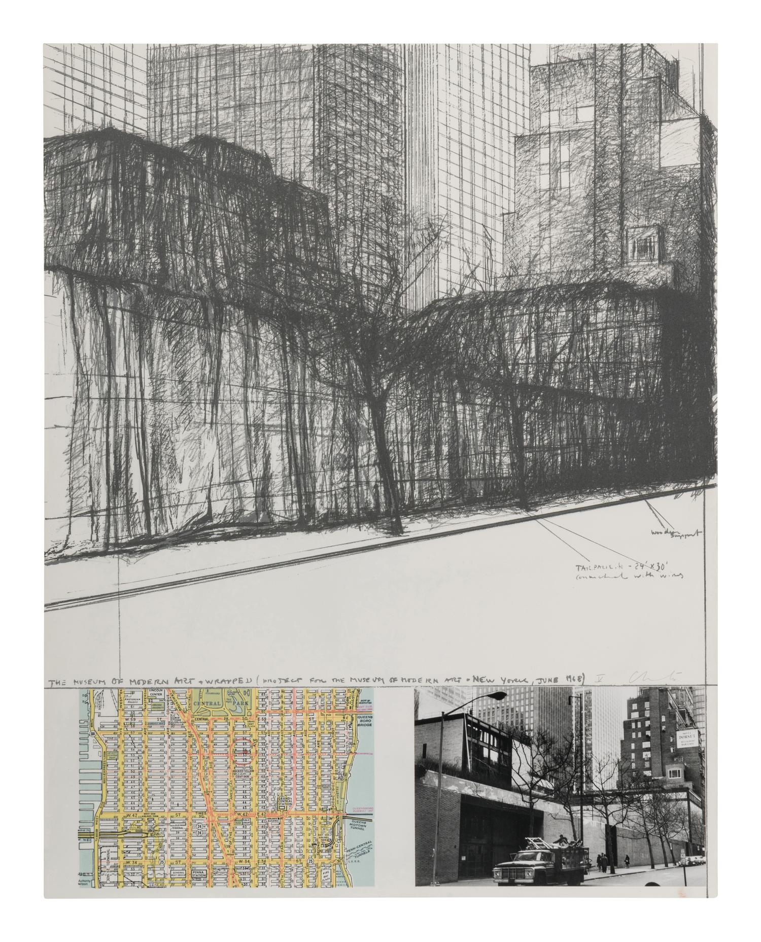 The Museum of Modern Art Wrapped (from (Some) Not Realized Projects ), 1971