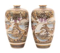 A Pair of Japanese Satsuma Vases