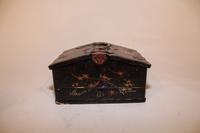 A Japanese Lacquered Wood Jewelry Box Length 7 1/2 inches.