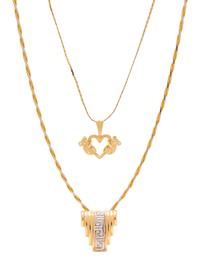 A Collection of 14 Karat Yellow Gold Pendant/Necklaces,