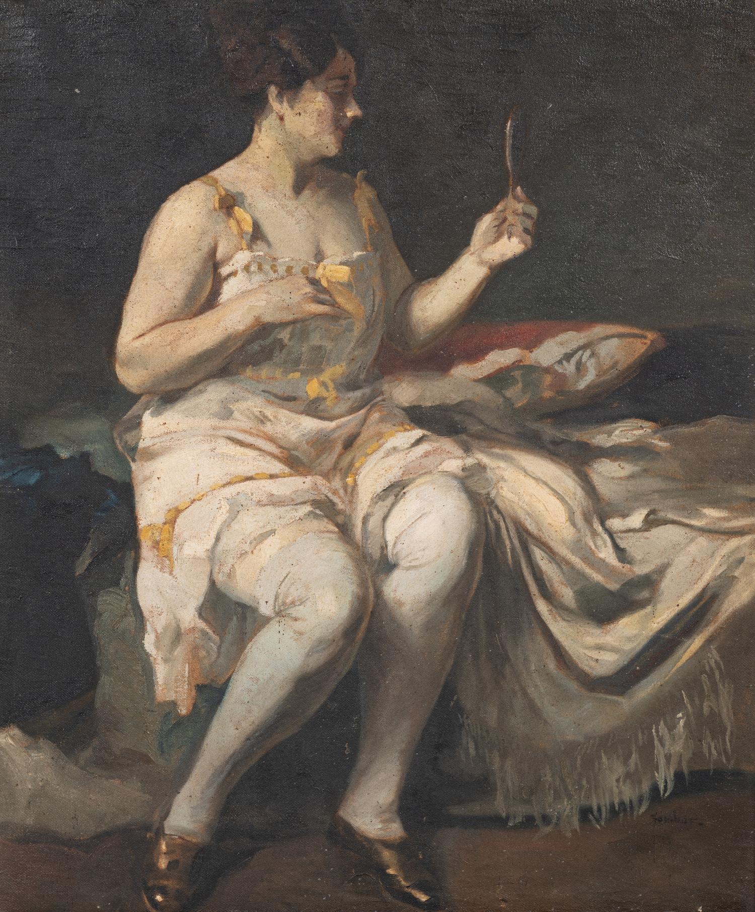 Seated Woman Holding a Mirror