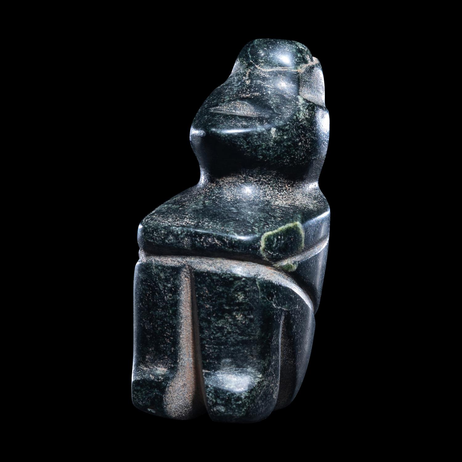 A Mezcala Jade Seated Figure