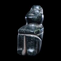A Mezcala Jade Seated Figure