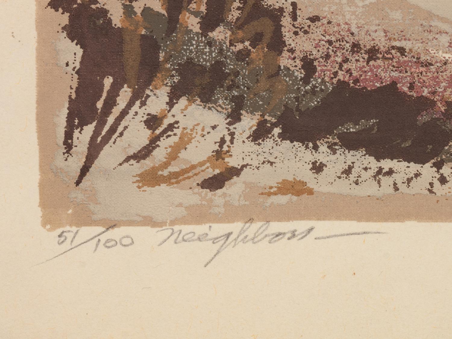 Four Works: Sunset - Santa Fe, edition 115/120; Neighbors , edition 51/100; Abiqui, New Mexico, edition 119/120; Old Pine Tree , edition 101/150