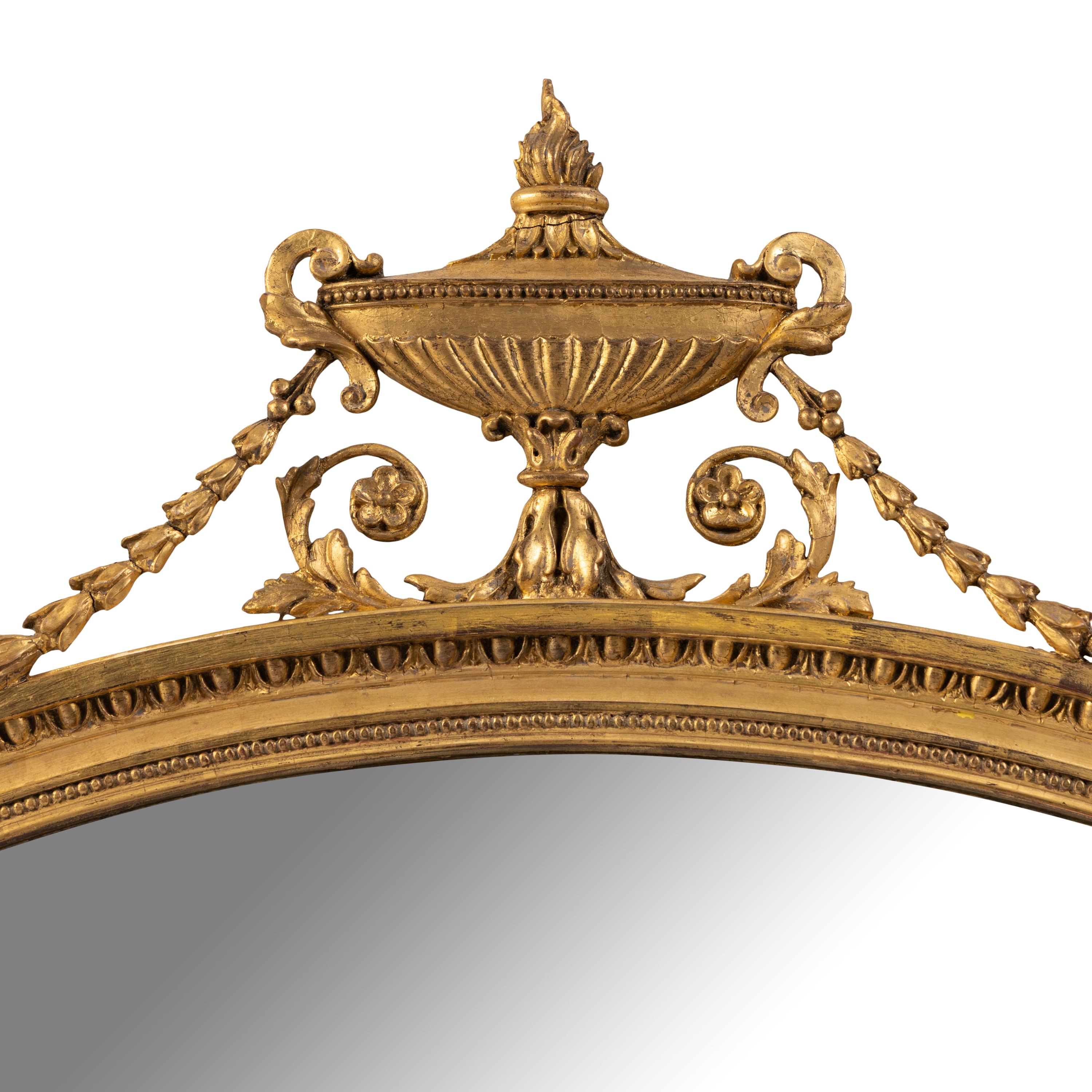 An Adam Style Giltwood Mirror