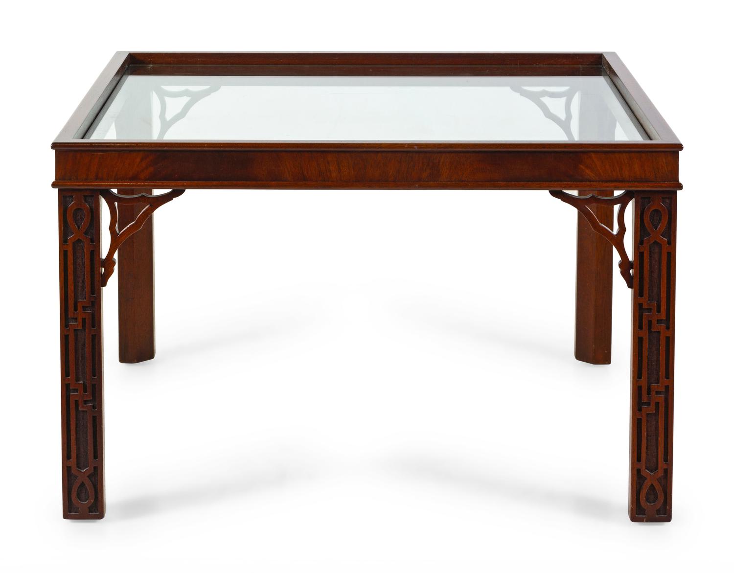 A Chinese Chippendale Style Mahogany Low Table