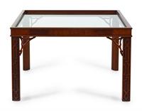 A Chinese Chippendale Style Mahogany Low Table