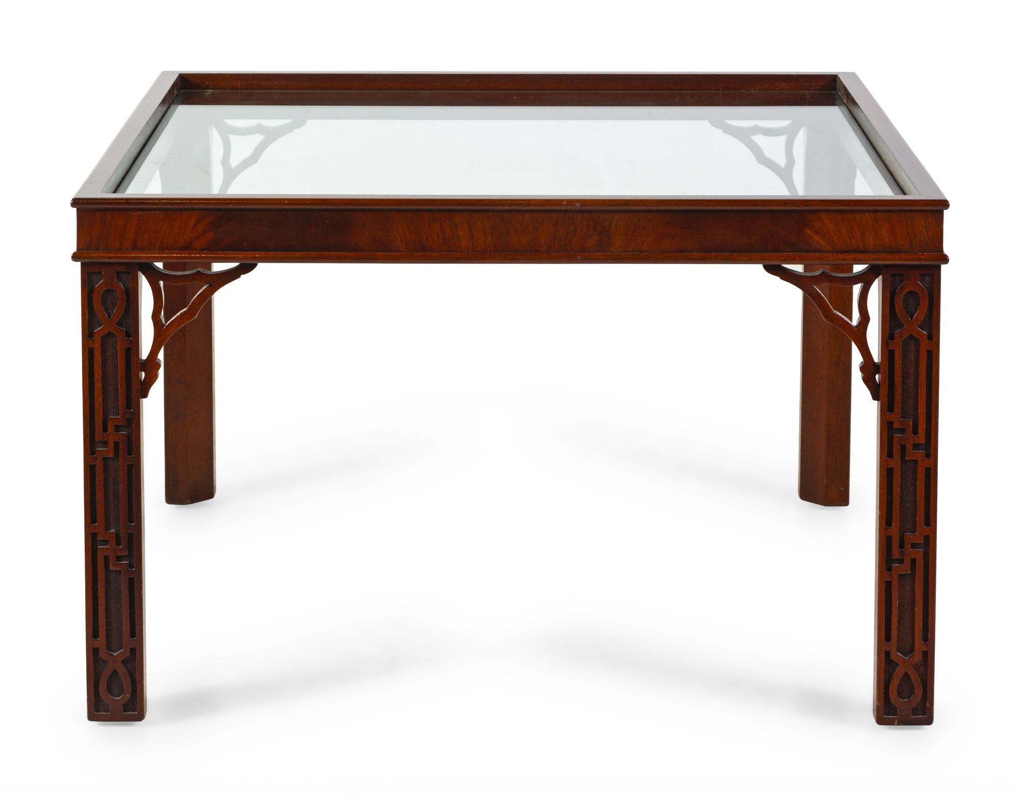 A Chinese Chippendale Style Mahogany Low Table