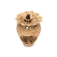 YELLOW GOLD AND GARNET RING