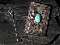 Silver and Turquoise Ketoh Concha AND Hat Pin