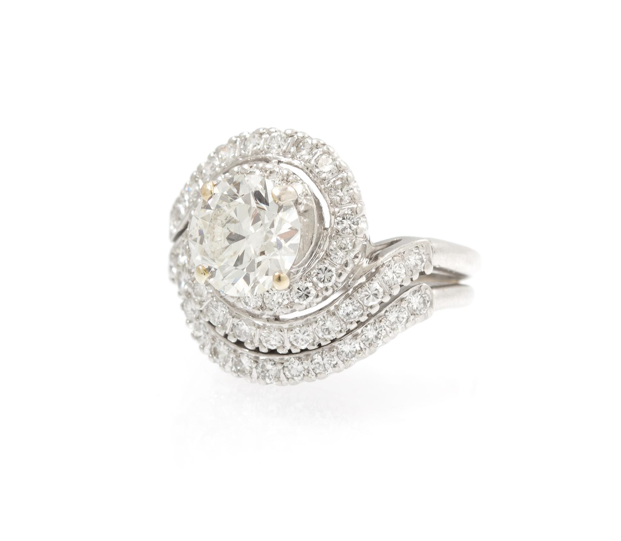 A Platinum and Diamond Ring, 7.90 dwts.