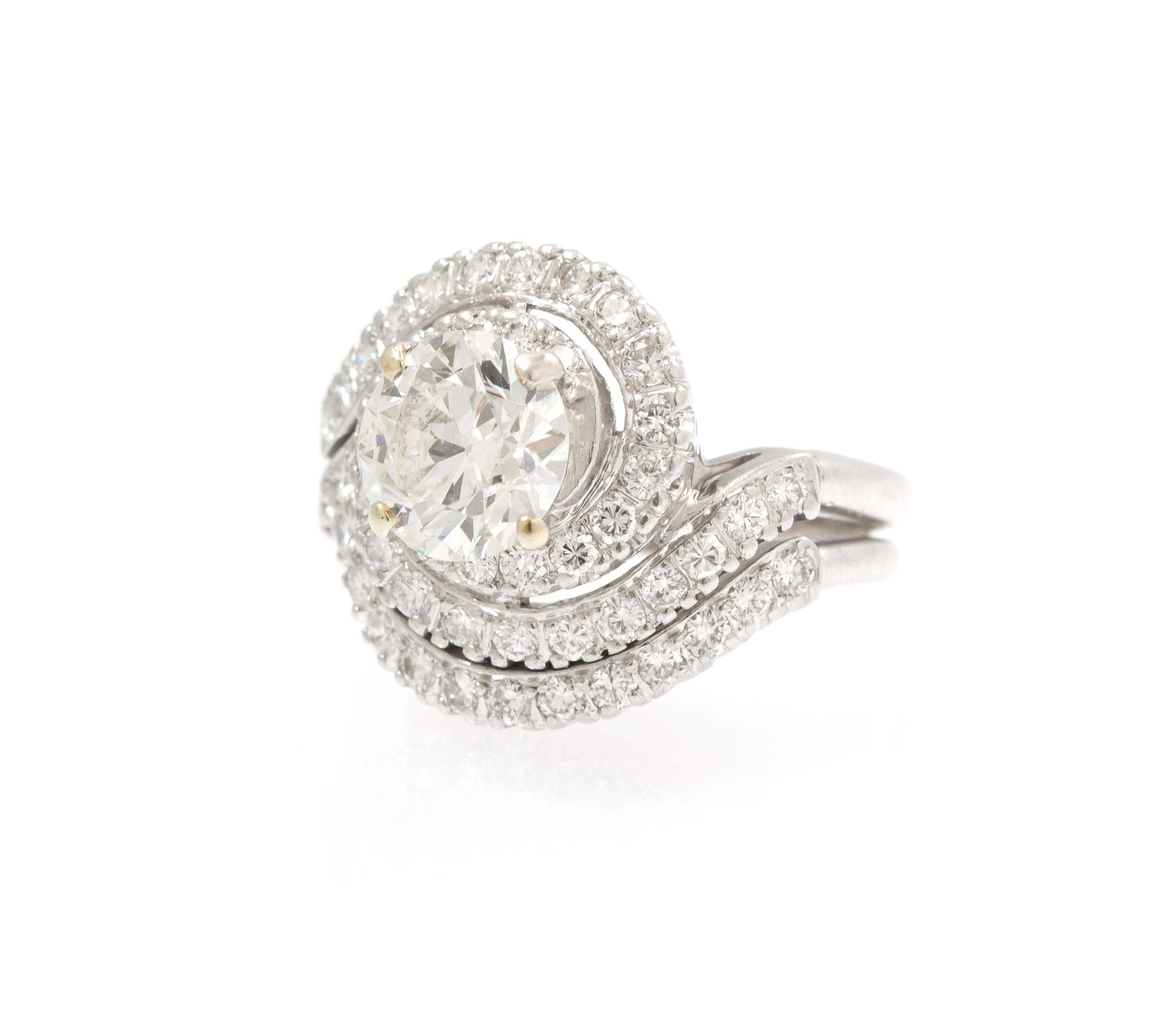 A Platinum and Diamond Ring, 7.90 dwts.