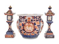 Three Japanese Imari Porcelain Articles
