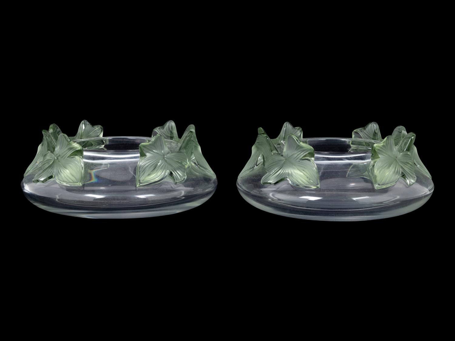 A Pair of Lalique Lierre Bowls