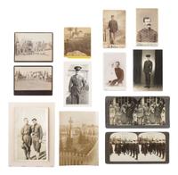 [MILITARIA]. 60+ cabinet cards and CDVs of American military subjects.