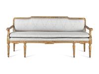 A Venetian Painted and Parcel-Gilt Canape
