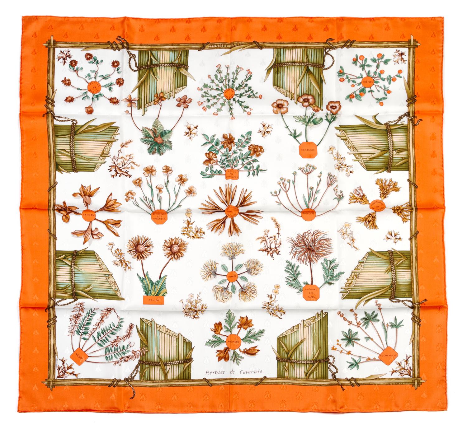 An Hermes Silk Jacquard Scarf, 35 x 35 inches
