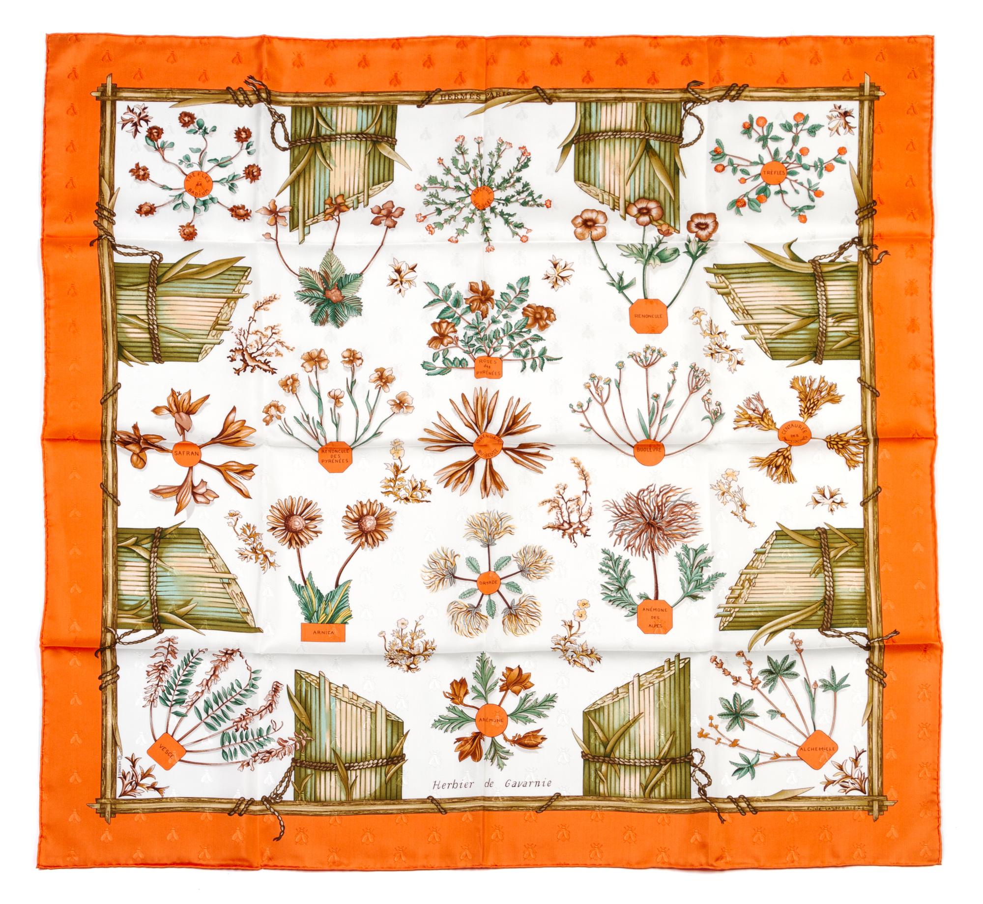 An Hermes Silk Jacquard Scarf, 35 x 35 inches
