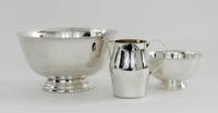 A Collection of Three American Silver Revere Table Articles, William Rogers Mfg. Co., Hartford, CT, comprising two bowls and a creamer.