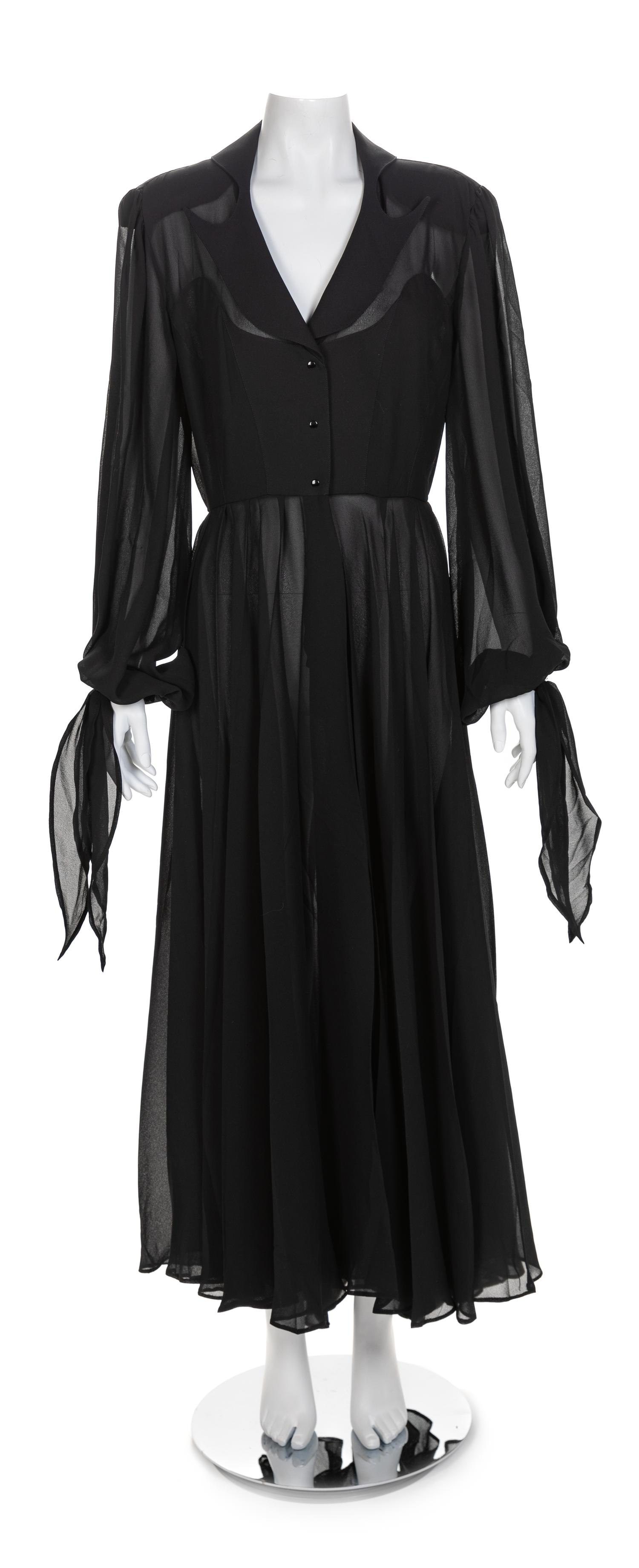 Thierry Mugler Black Sheer Maxi, 1991